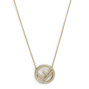 Fendi Circle F Rhinestone Gold 8Ag760