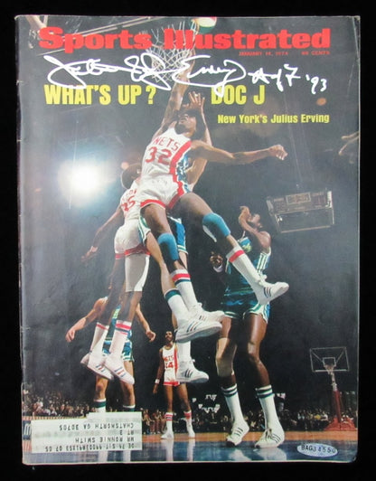 Julius Erving Hof Signed 1/14/74 Sports Illustrated Magazine 76Ers Uda 199490