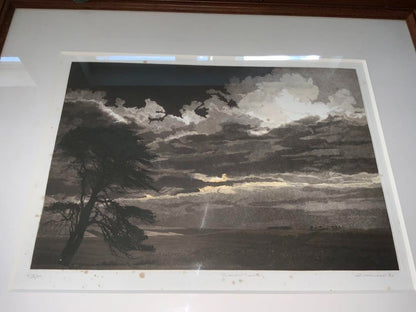 Phil Greenwood "Border Country" 1980 Etching Aquatint Signed Ltd 314/350 Framed