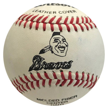 Sid Akins Autographed Atlanta Braves Logo Baseball (Jsa)