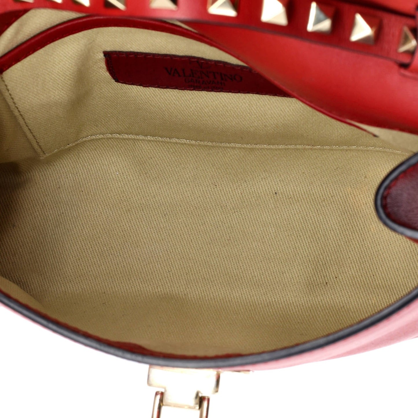 Valentino Garavani Rockstud Flip Lock Flap Bag Leather Medium