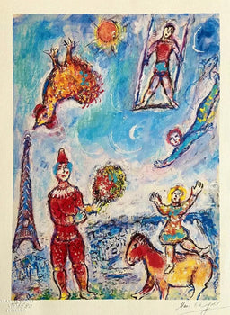 Marc Chagall Coa Lithograph Numbered Signed Stamped Certified