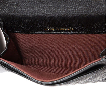 Chanel Classic Flap Card Case Quilted Caviar