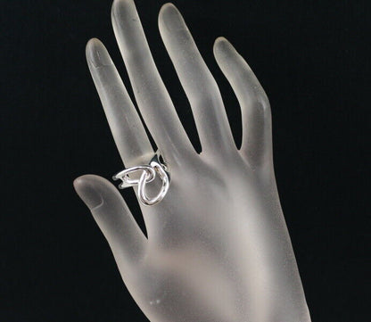 Hermes Ring Chaine D'Ancre Punk Eu55 925 Sterling