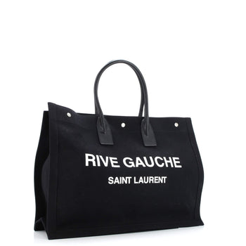 Saint Laurent Rive Gauche Shopper Tote Camo Canvas Large