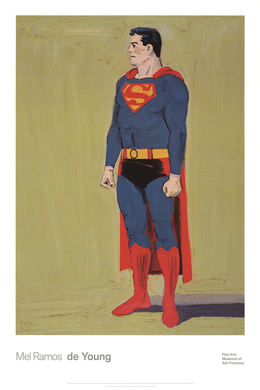 Mel Ramos Superman " Poster Pop Art Neutral Blue Red