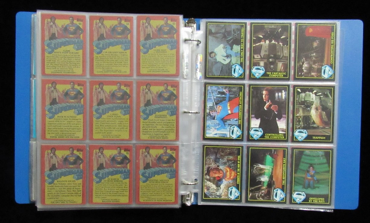 1978-83 Dc Comics Superman Movie Complete 352 Card Set With 72 Stickers 197524