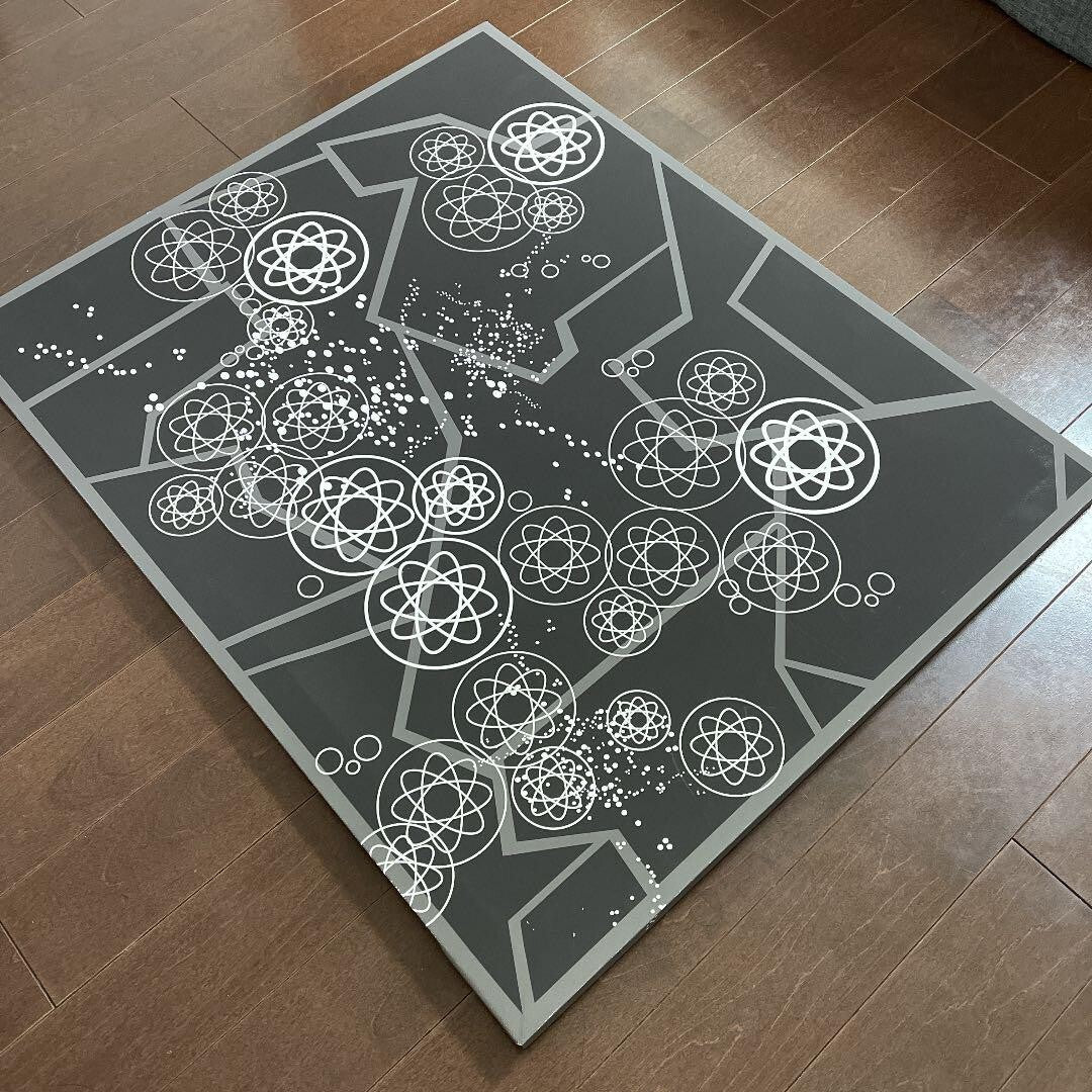 Rare Futura Canvas Art - Official Atomic Rings Limited Edition Large Size