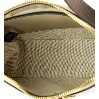 Gucci Ophidia Zip Pochette Shoulder Bag Gg Coated Canvas With Leather Small