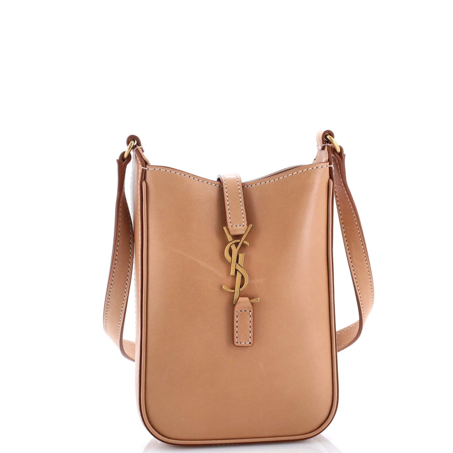 Saint Laurent Le 5 A 7 Vertical Shoulder Bag Leather Mini