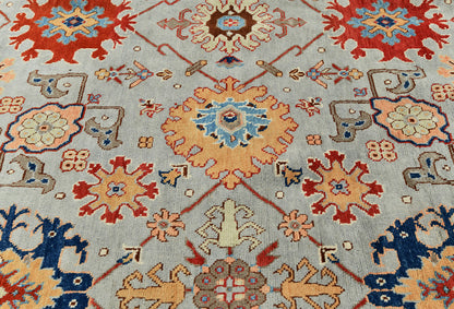 9X12 ft Handmade Kazak Serapi Oriental Rug Tribal