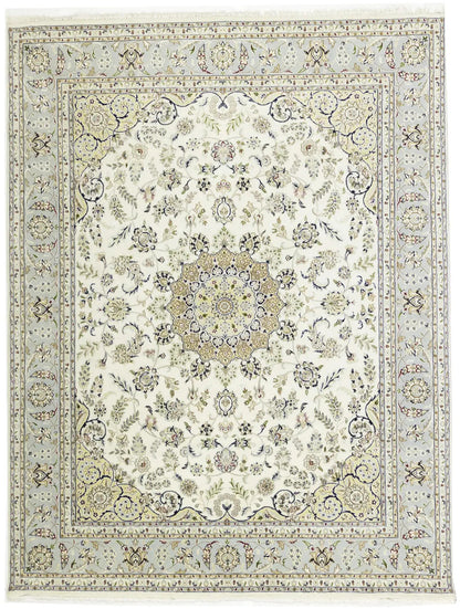 Indo-Nain 8X10 ft Classic Floral Oriental Rug for Living Room Decor