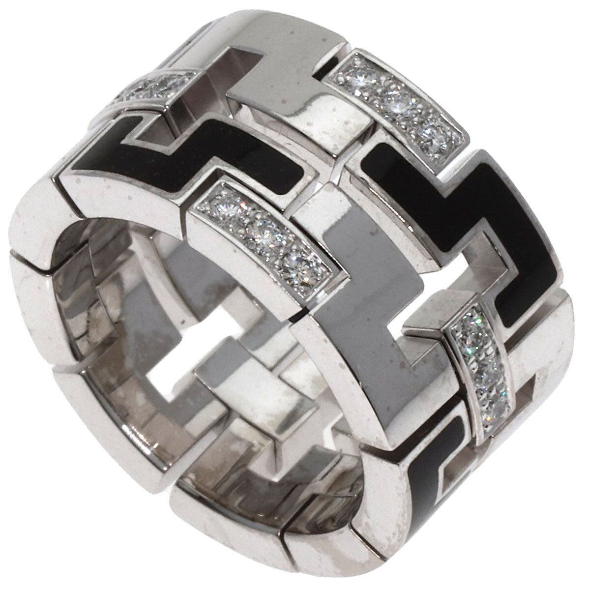 Cartier   Ring Dragon Padlock Diamond Enamel #48