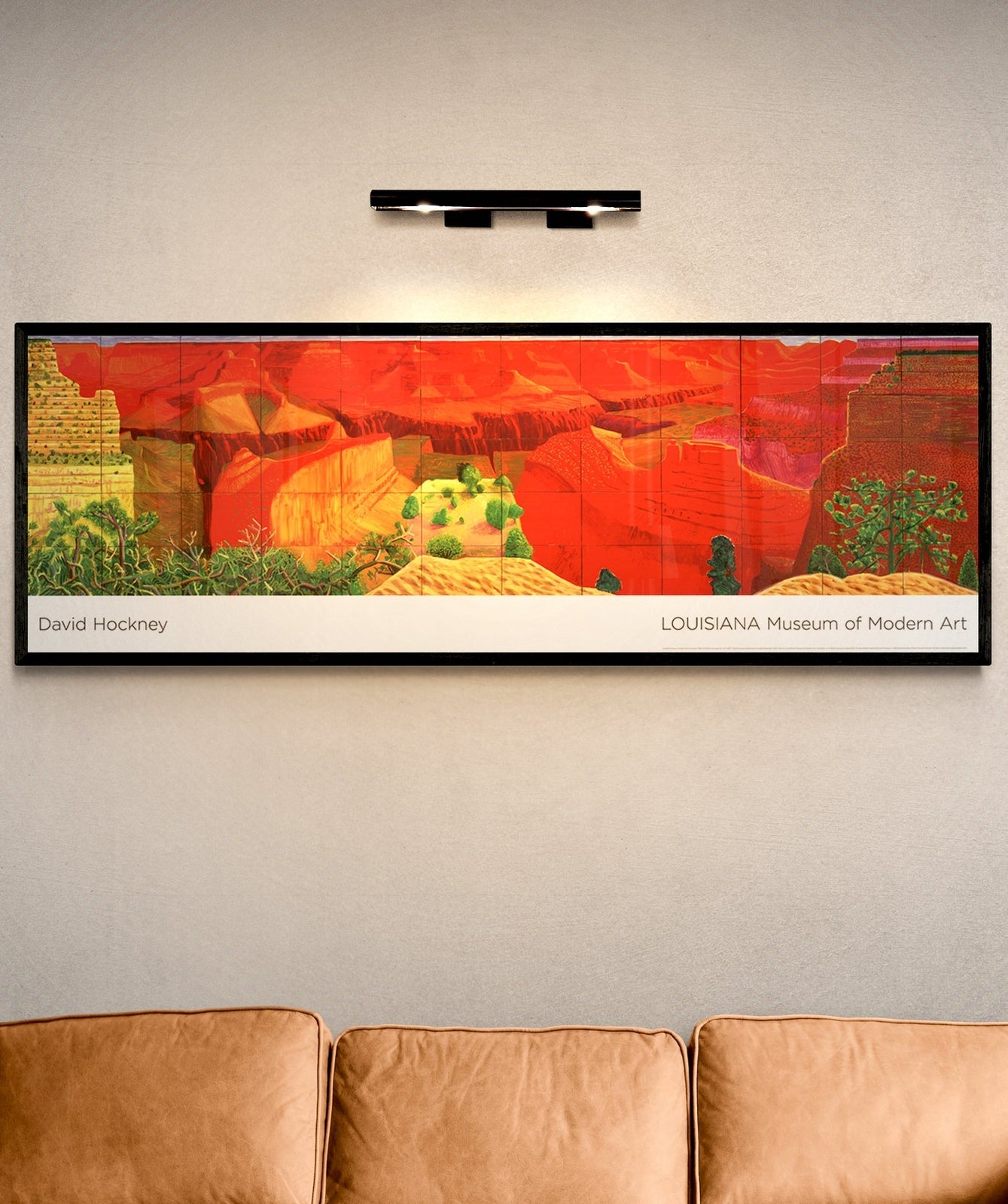 David Hockney A Closer Grand Canyon " Poster Pop Art Red, Multic
