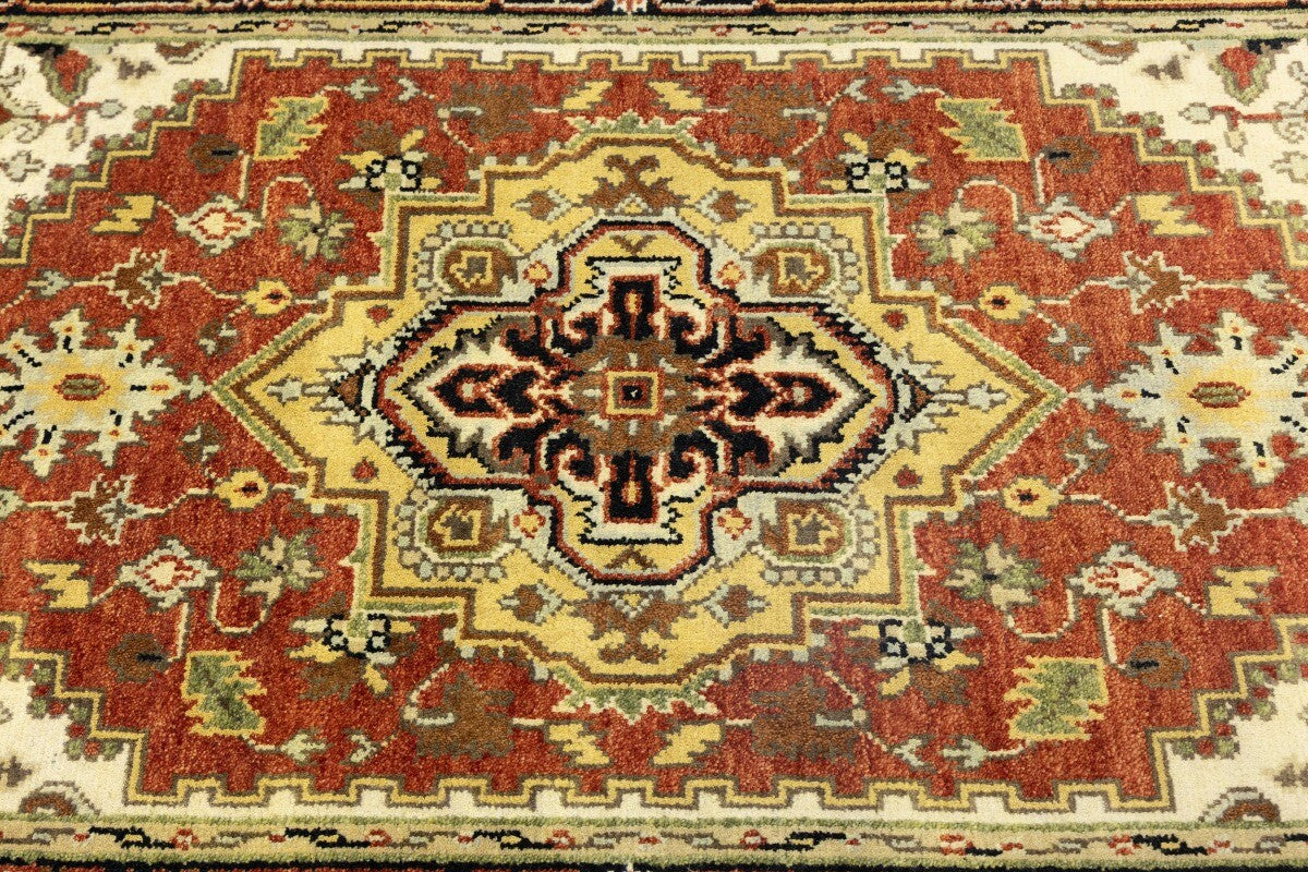 4X6 Ft Geometric Tribal Serapi Rug Wool Oriental