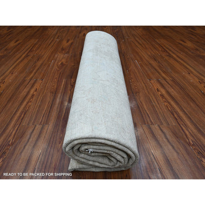 8'1"X9'9" Unique Gray Ziegler Mahal Design Hand Knotted Wool Oriental Rug