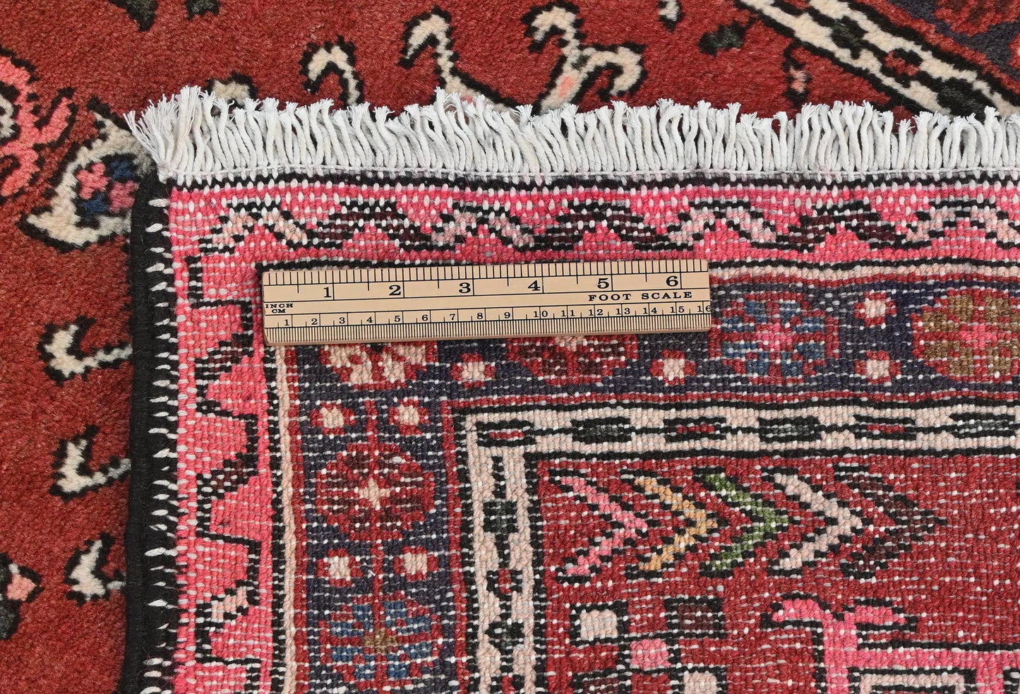 Vintage Handmade Tribal Geometric Oriental Rug