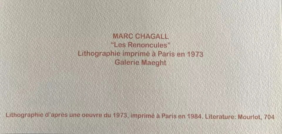 Marc Chagall Lithograph Maeght-1984-(Henri Matisse Fernand Lger Frida Kahlo)