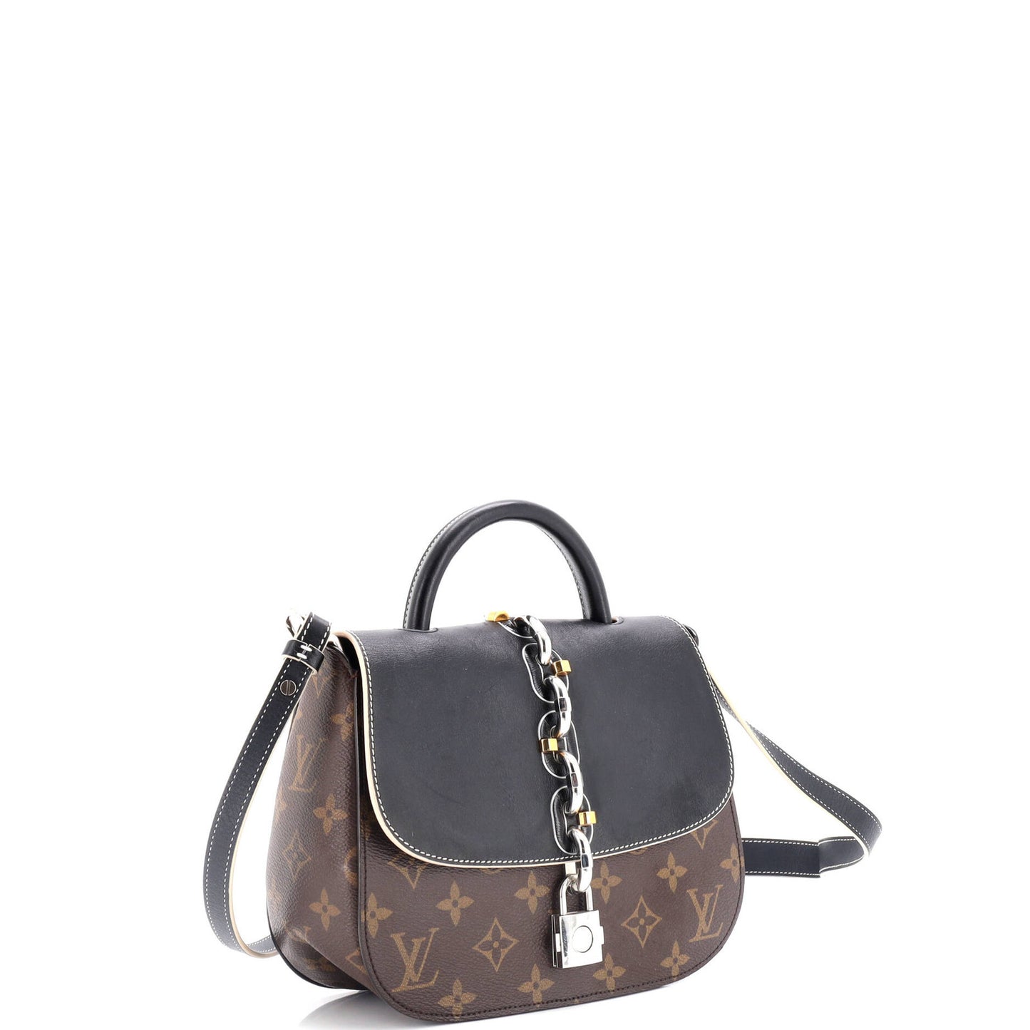 Louis Vuitton Chain It Handbag Monogram Canvas With Leather Pm