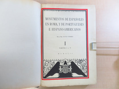 Elias Tormo Y Monzo ?Monumentos De Espanoles En Roma - 1942, Limited Edition