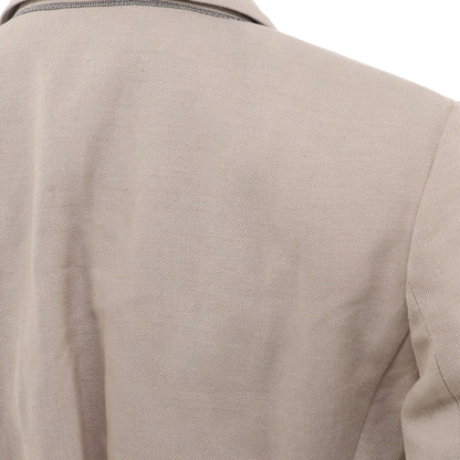 Brunello Cucinelli Women'S Single Button Belted Blazer Linen And Cotton Blend