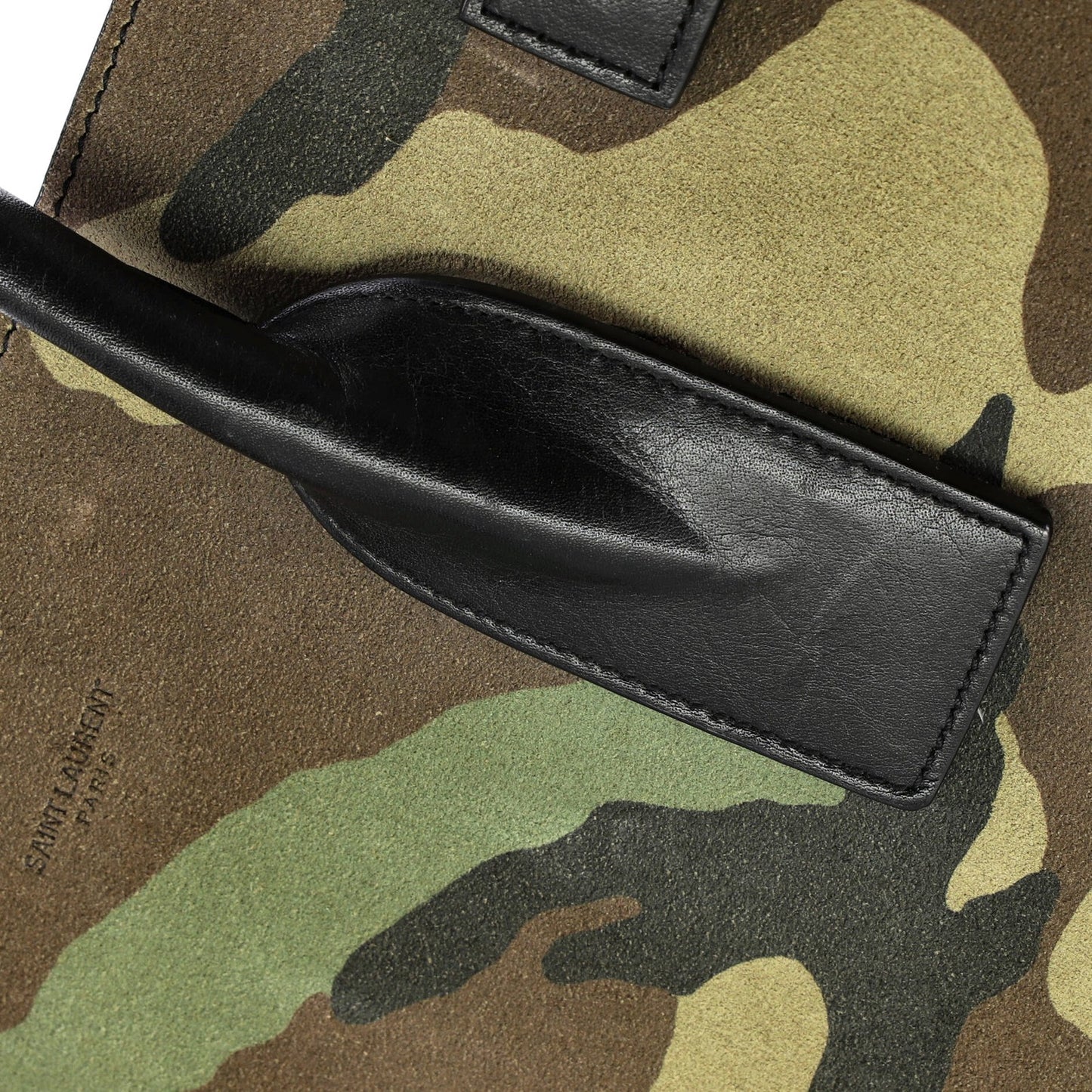 Saint Laurent Sac De Jour Nm Bag Printed Suede And Leather Large