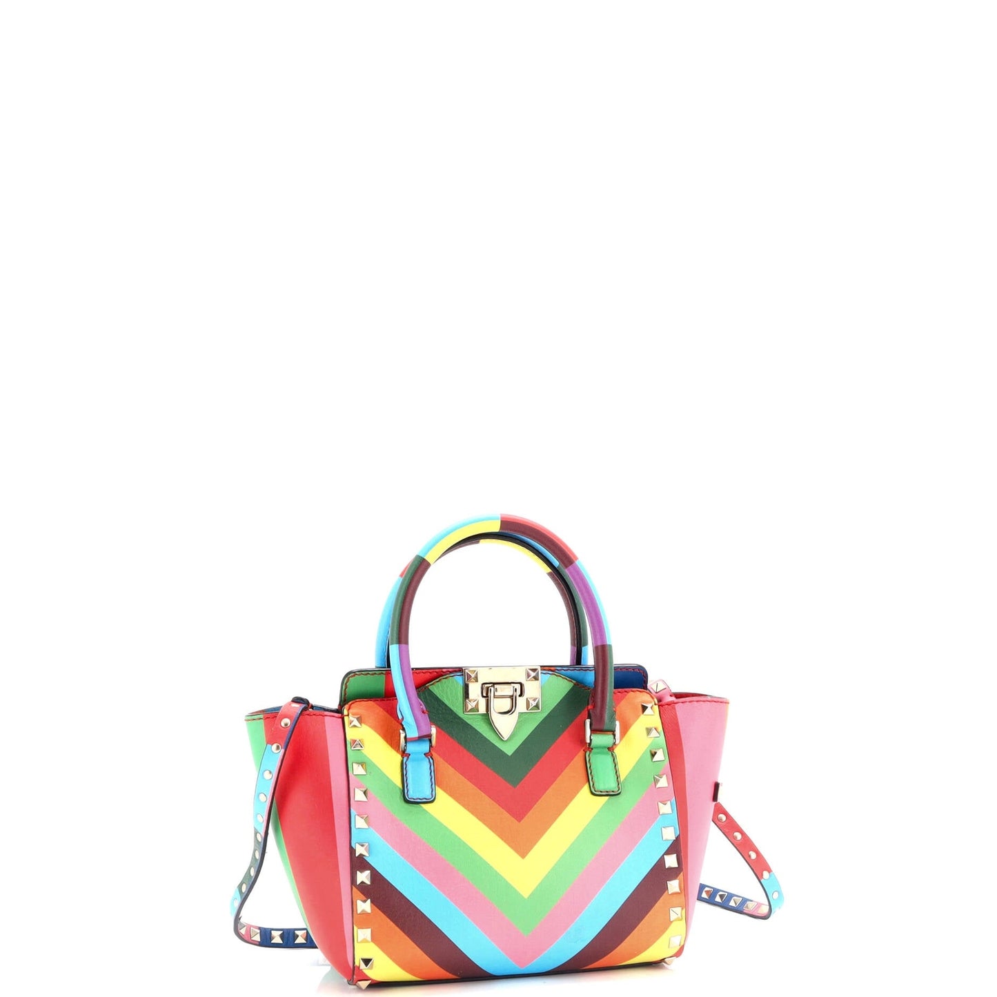 Valentino Garavani 1973 Rockstud Tote Rigid Leather Mini