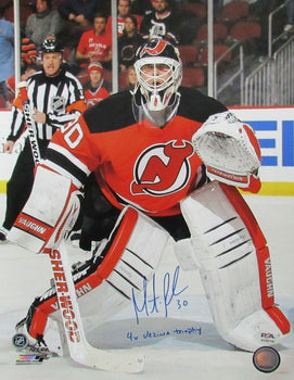 Martin Brodeur Hof Signed/Inscribed 11X14 Photo