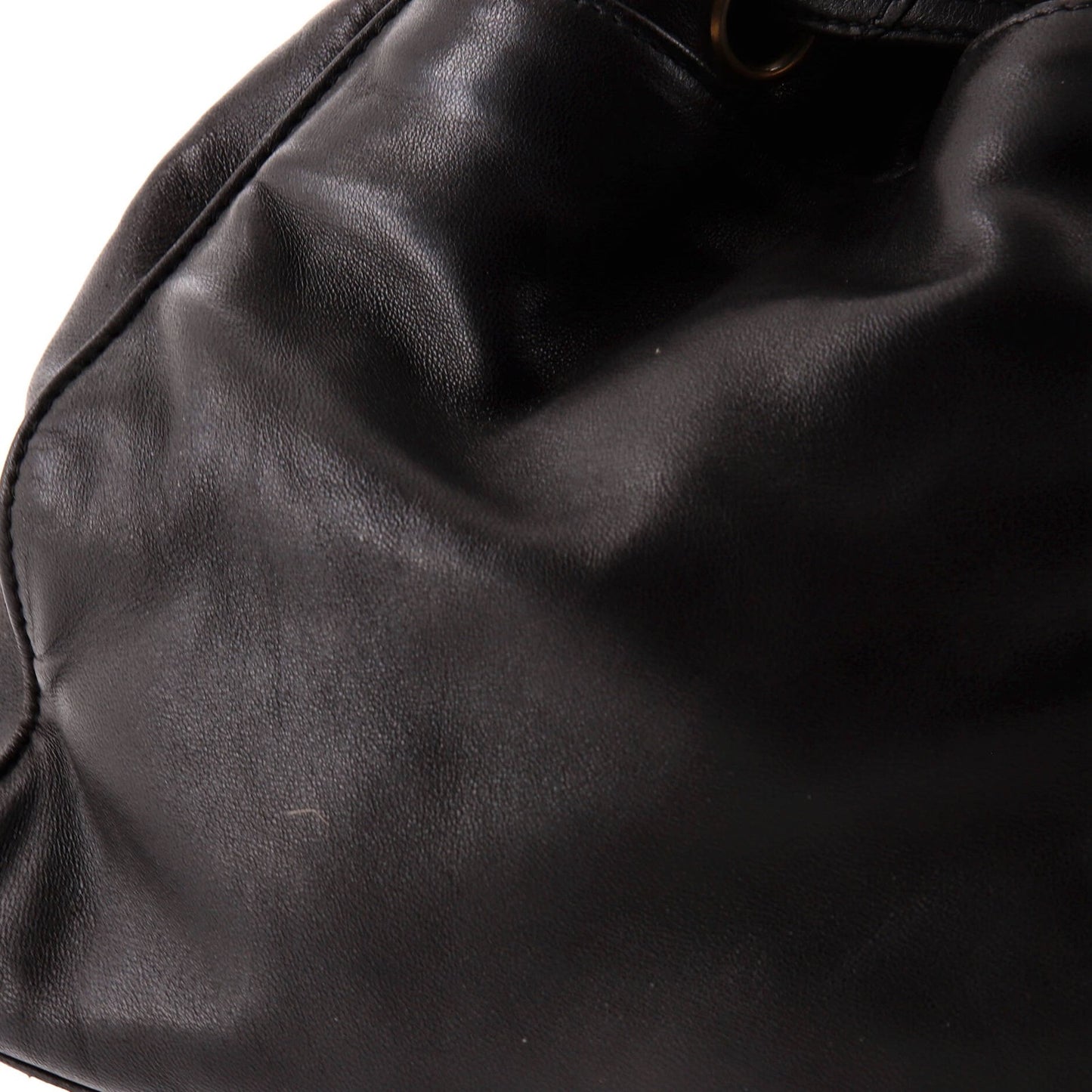 Chanel Vintage Cc Drawstring Bucket Bag Caviar Small