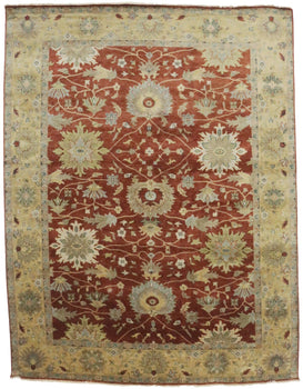 Handmade Floral Oriental Rug Vintage Style Osh
