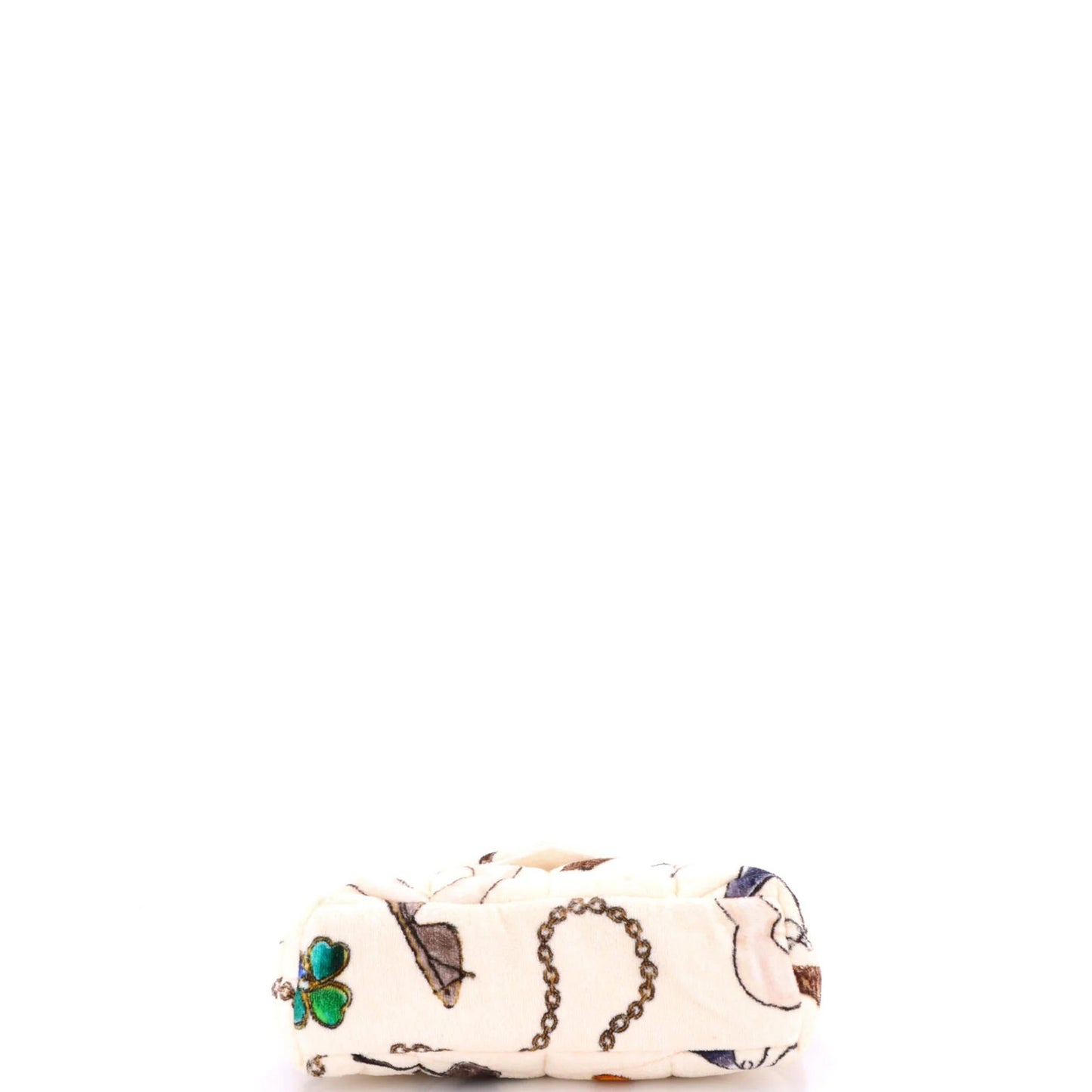 Saint Laurent Loulou Puffer Shoulder Bag Quilted Printed Terry Cloth Small