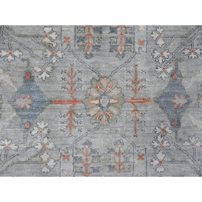 8'1"X9'10" Gray Bijar Garus Design Hand Knotted High Mountain Wool Rug