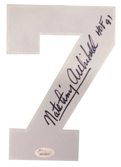 Nate Archibald "Hof 91" Autographed Boston Celtics Jersey (Jsa)