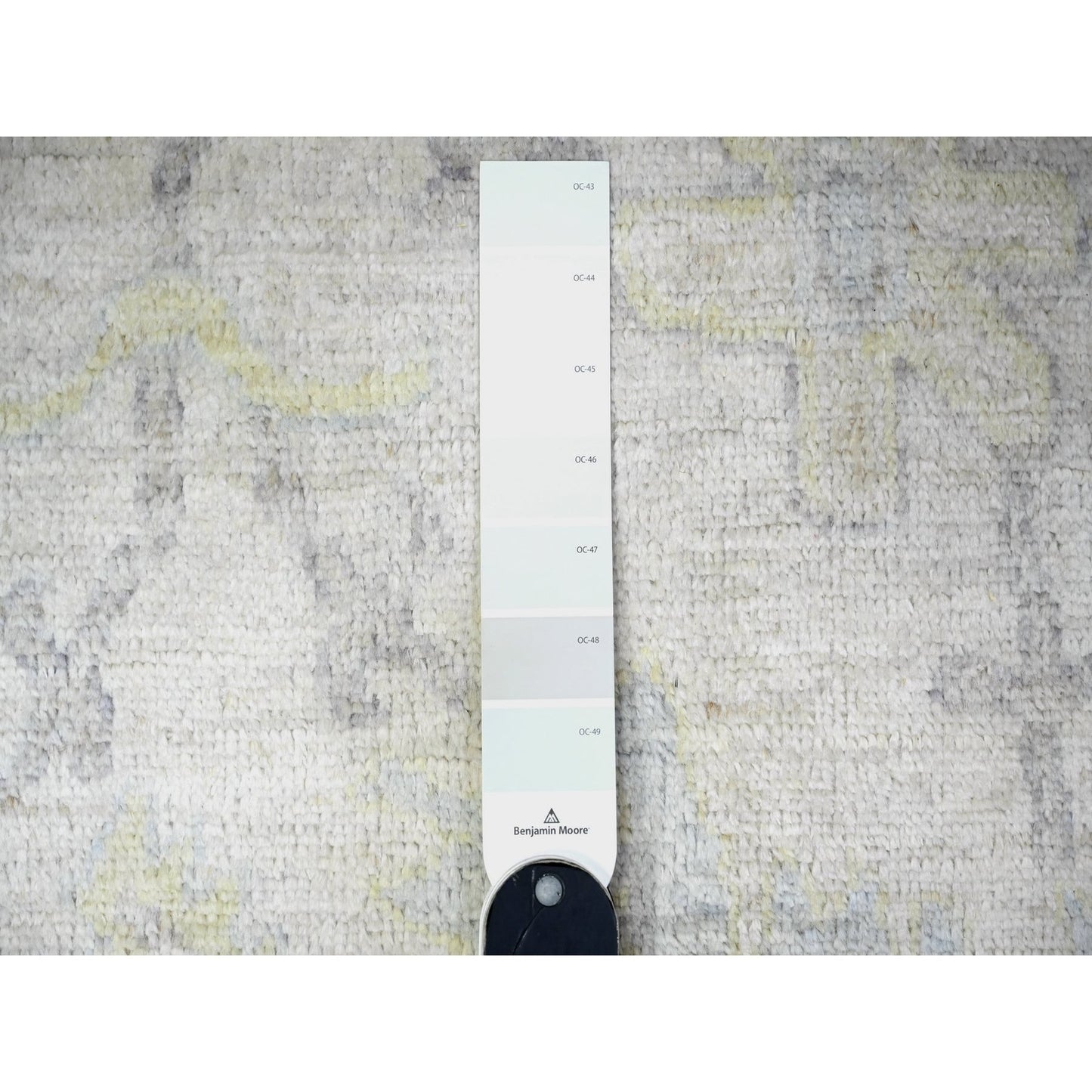 8'X9'5" Voyage Gray Hand Knotted Afghan Angora Oushak Wool Oriental Rug