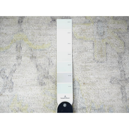 8'X9'5" Voyage Gray Hand Knotted Afghan Angora Oushak Wool Oriental Rug