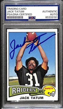 Jack Tatum Signed/Autographed 1975 Topps #70