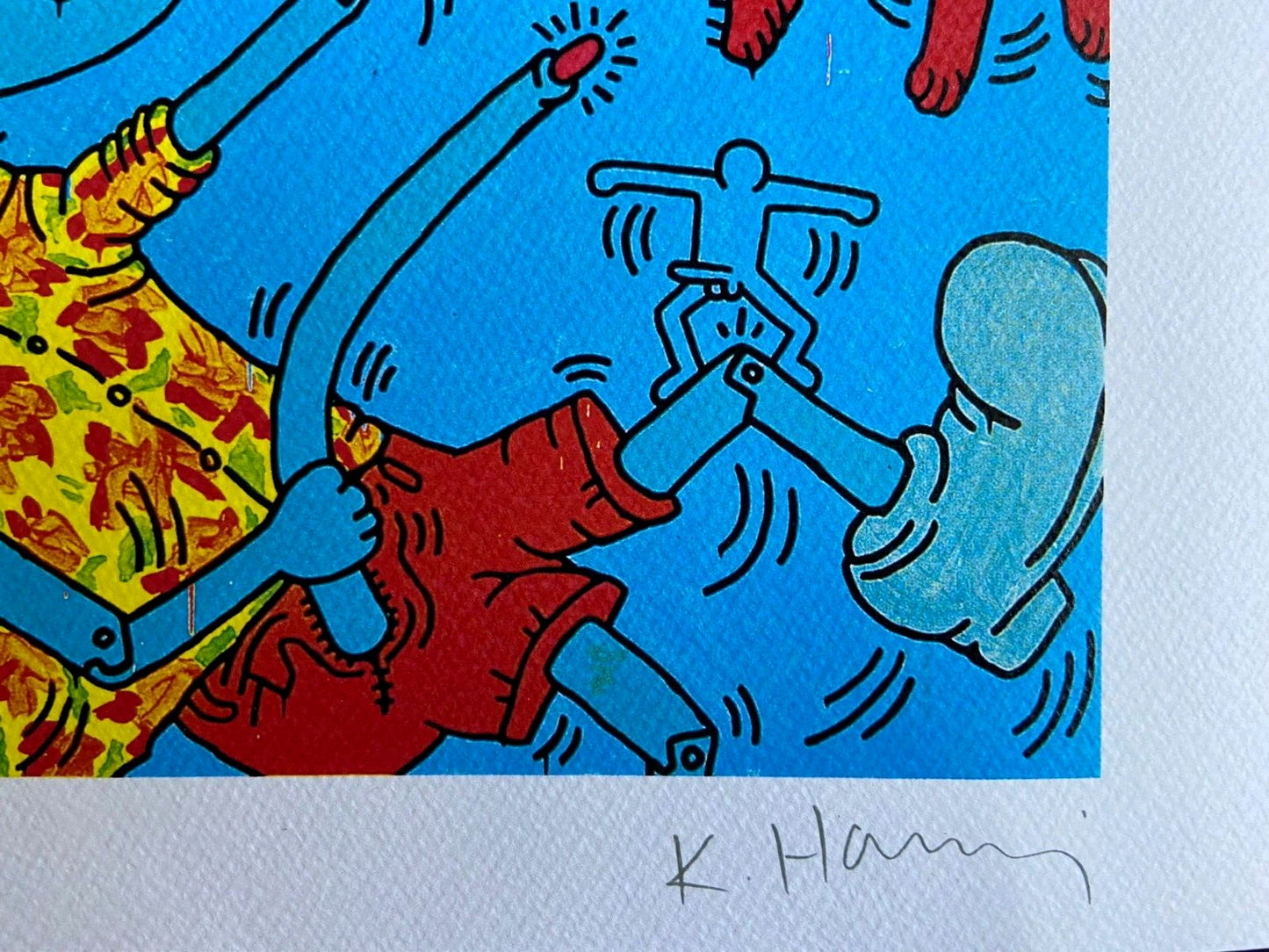 Keith Haring Lithograph Signed Numbered By Hand