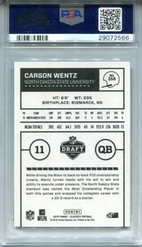 Carson Wentz 2016 Panini Classics Rookie Card (Psa)