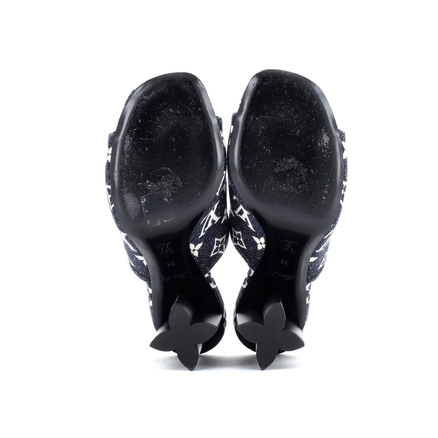 Louis Vuitton Women'S Silhouette Mules Monogram Denim