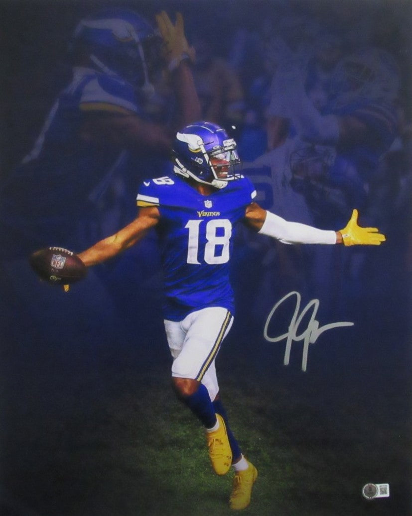 Justin Jefferson Signed/Autographed 16X20 Photo Minnesota Vikings Beckett 200028