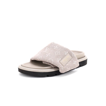 Louis Vuitton Women'S Pool Pillow Comfort Mule Sandals Monogram Denim