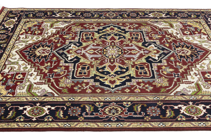 Heriz Serapi Oriental Rug Floral Style Large