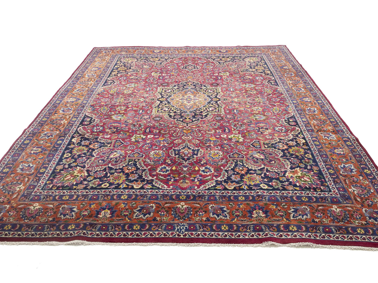 ft Hand-Knotted Signed Traditional Floral Wool Rug Oriental Home Carpet 10X13