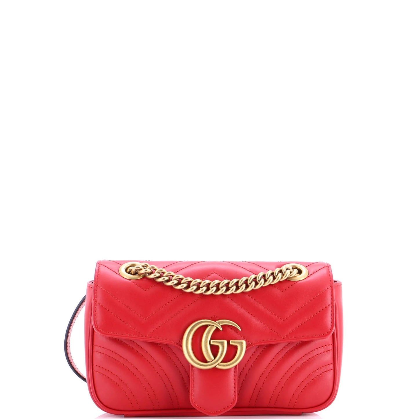 Gucci Gg Marmont Flap Bag Matelasse Leather Mini