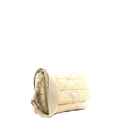 Prada Padded Flap Shoulder Bag Quilted Tessuto
