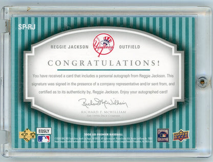 Reggie Jackson 2008 Autographed Upper Deck