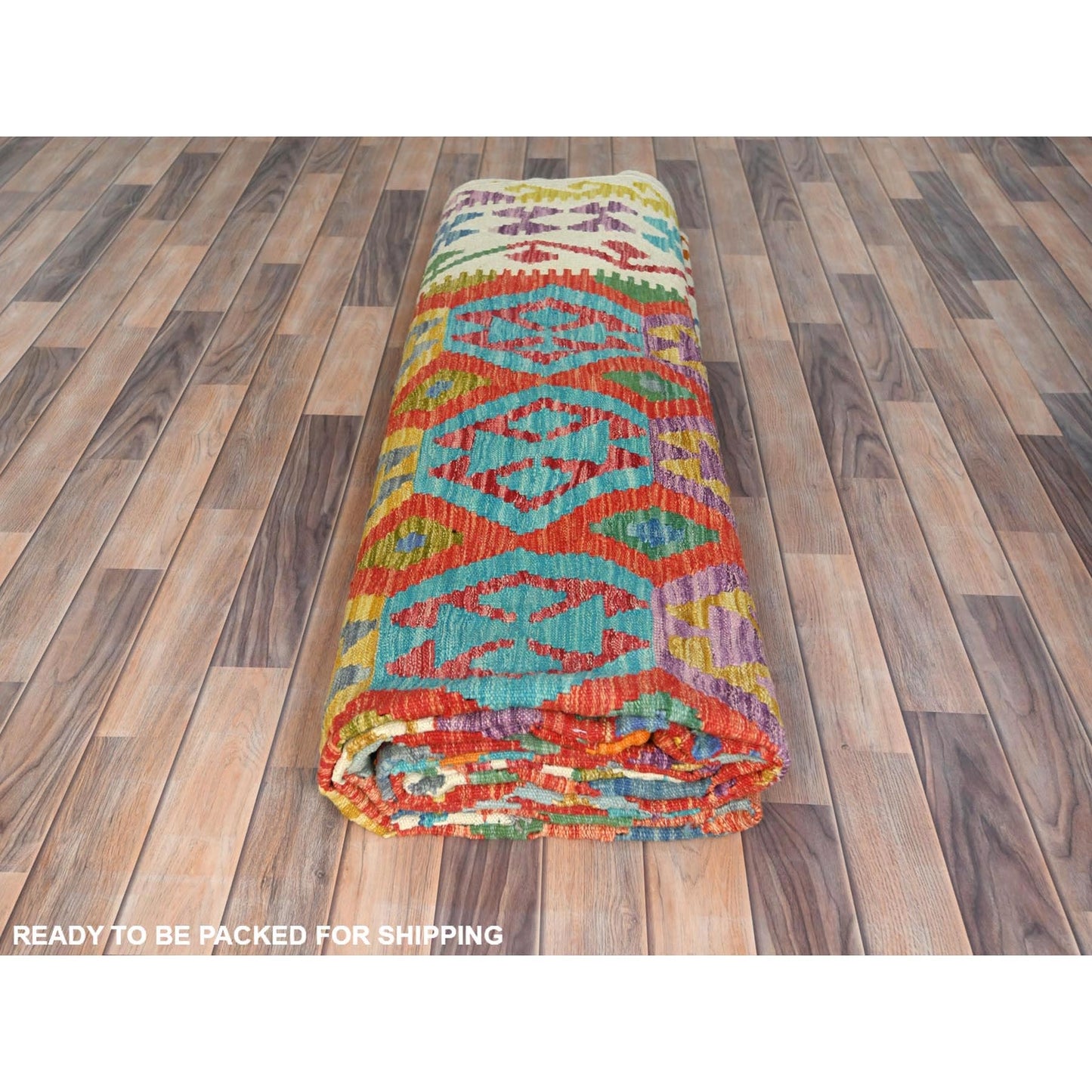 10'X16' Colorful Hand Woven Afghan Kilim Vibrant Wool Oversized Rug