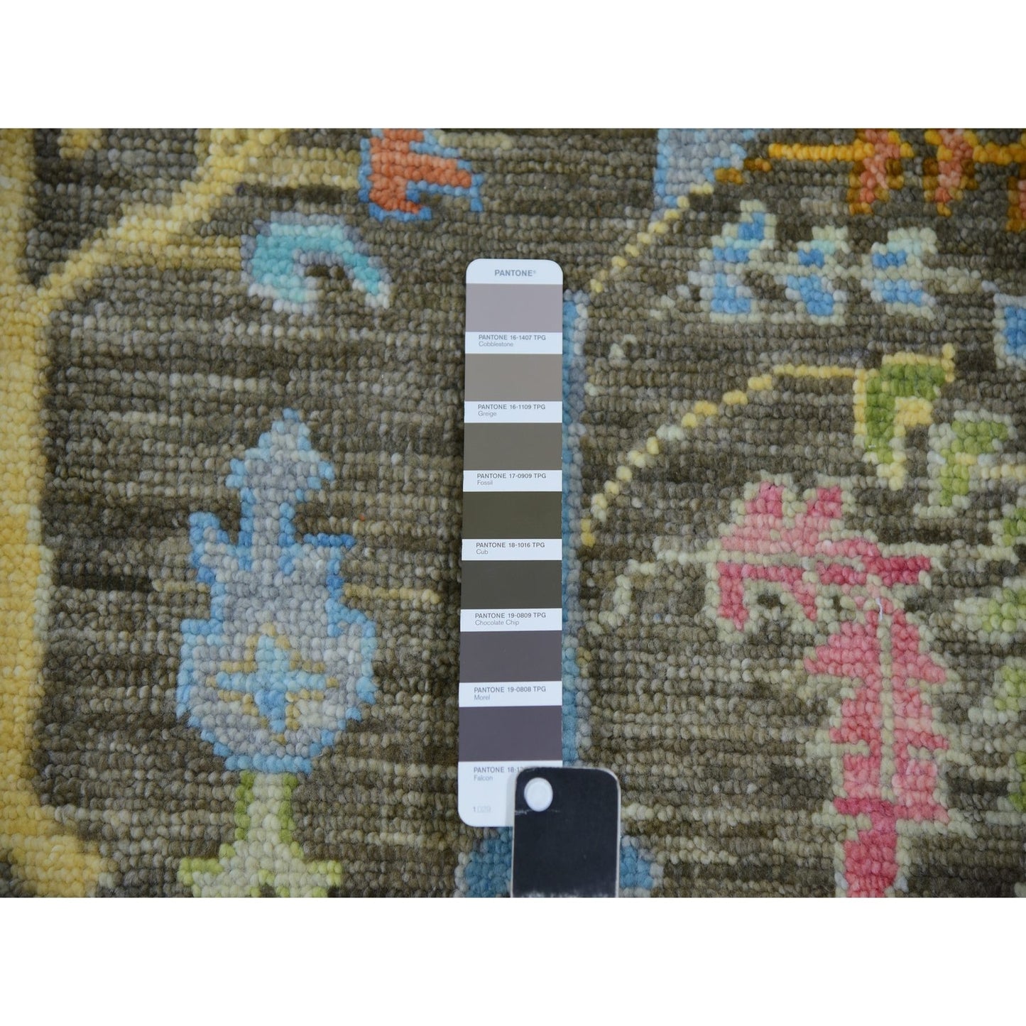8'X10'3" Grayish Brown Hand Knotted 100% Wool Oushak Weave Oriental Rug