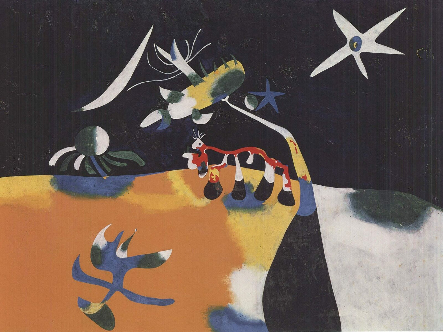Joan Miro Nocturne " Offset Lithograph Surrealism