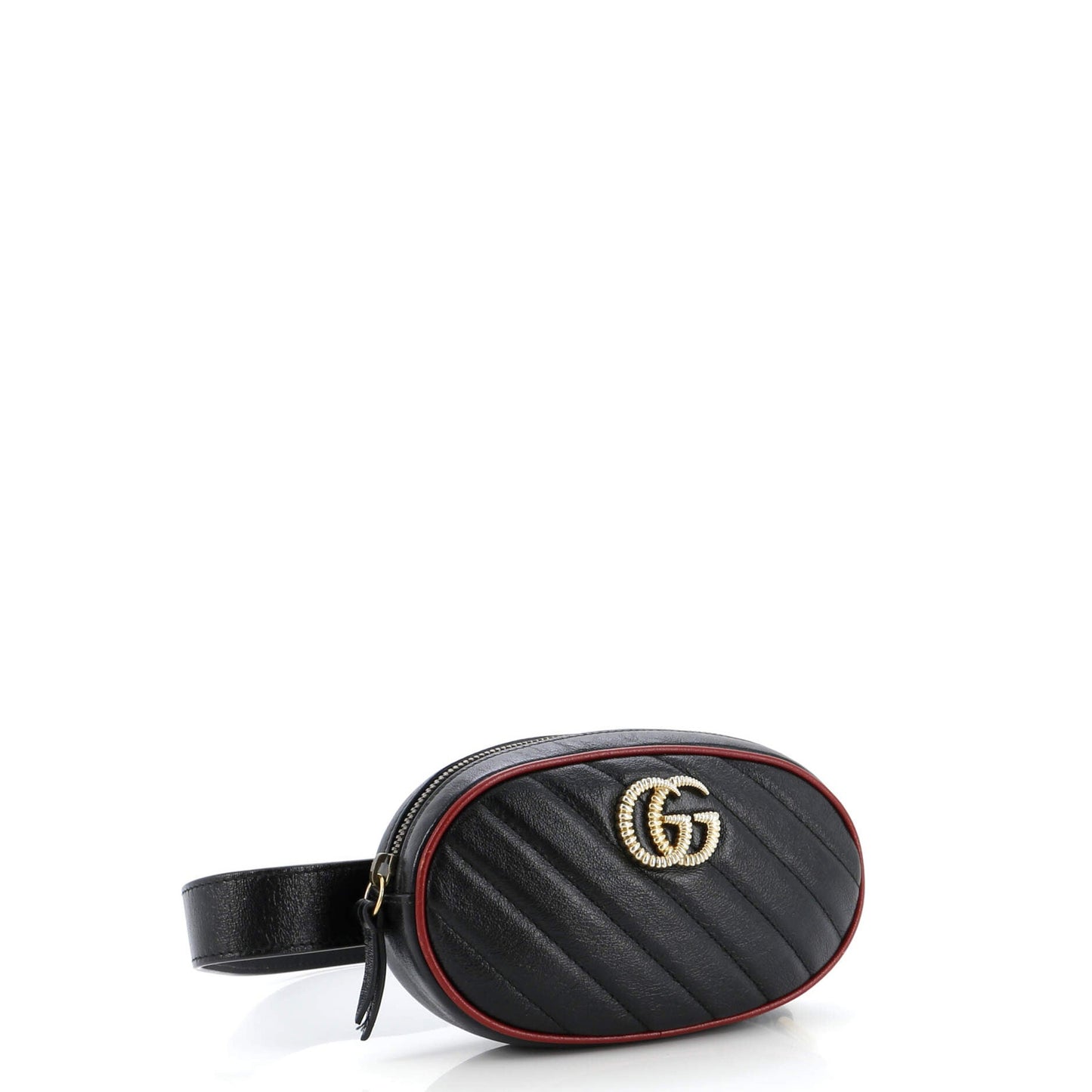 Gucci Gg Marmont Belt Bag Diagonal Quilted Leather